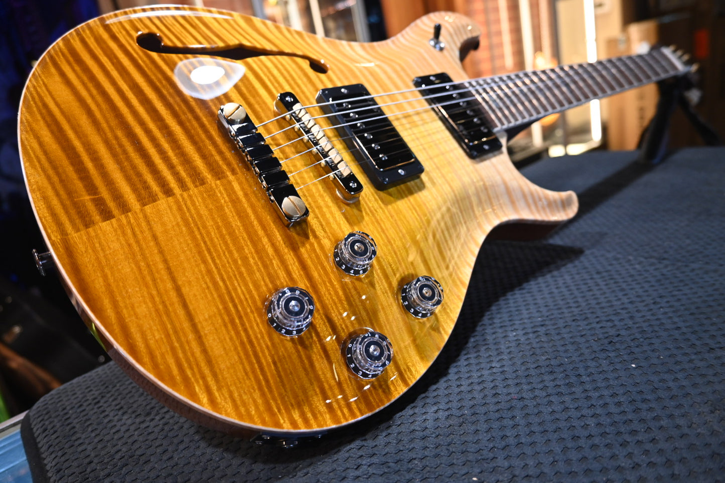 PRS Wood Library McCarty 594 Semi-Hollow Danville Music 35th Anniversary Artist Top - Gold Storm Fade Guitar #2877