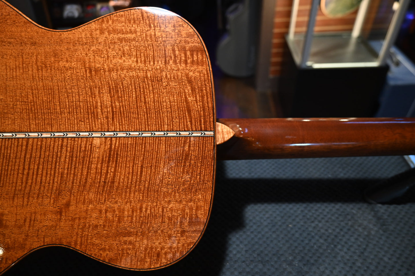 Bourgeois Custom OO DB Signature 2016 Adirondack/Figured Mahogany Guitar #7533 - Danville Music