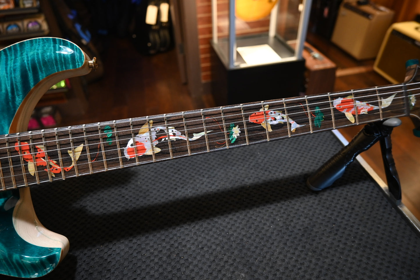 PRS Private Stock Custom 24 Koi Inlay - Bahamian Blue Glow Guitar #10498 - Danville Music