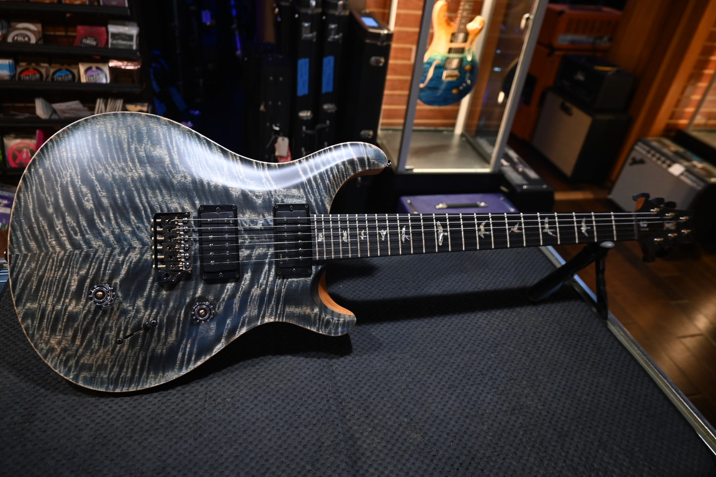 PRS 40th Anniversary Custom 24 Satin Limited Edition - Faded Whale Blue Guitar #9604 - Danville Music