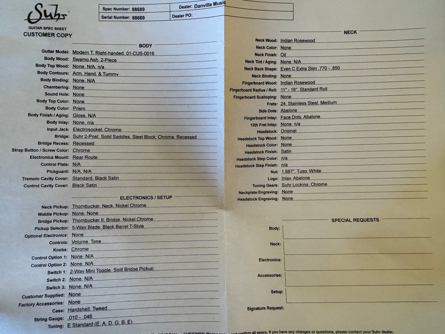 Suhr Custom Modern T - Prism Guitar #8689