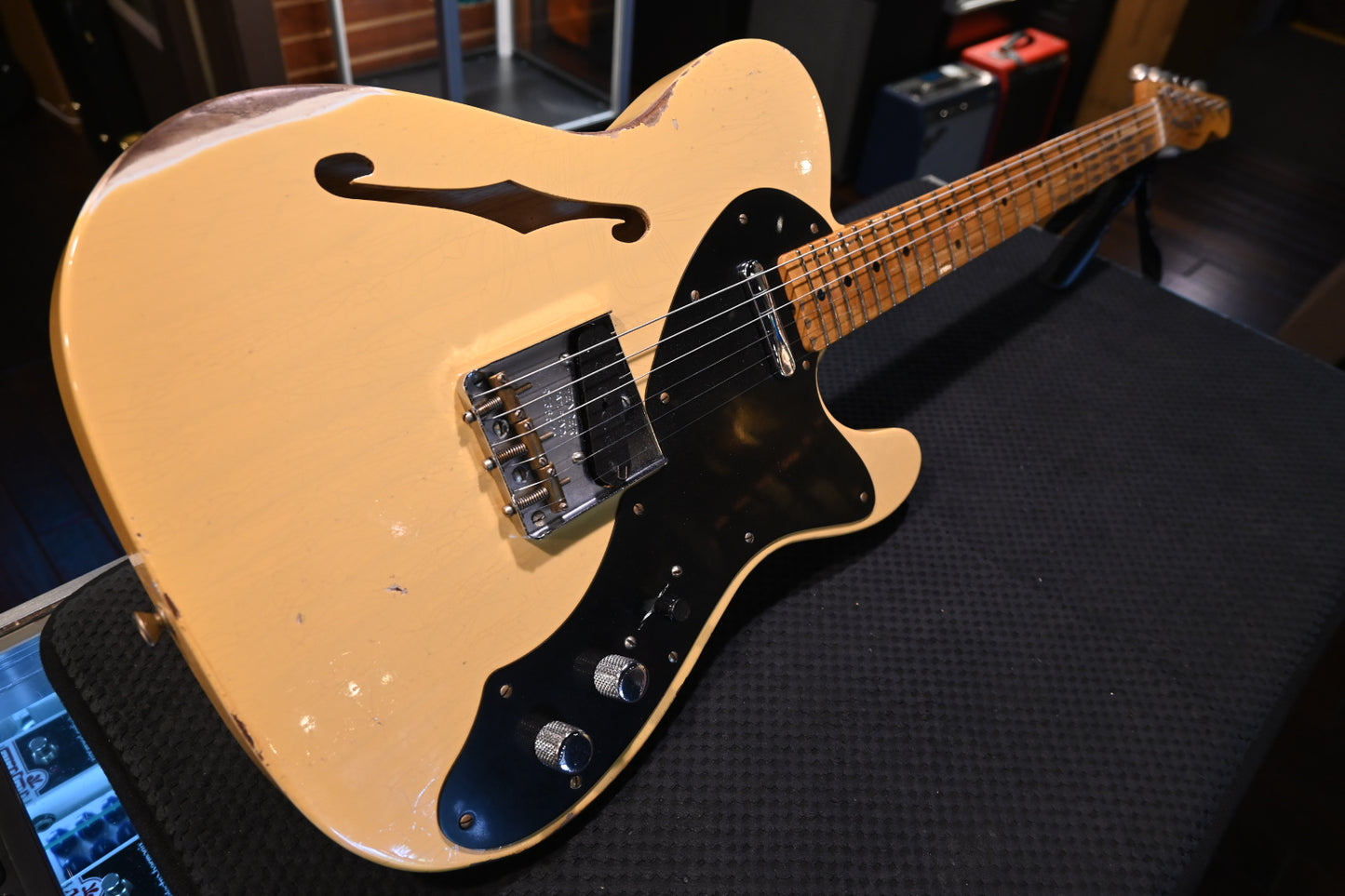 Fender Custom Shop LTD Blackguard Thinline Nocaster Relic - Aged Nocaster Blonde Guitar #6572 - Danville Music