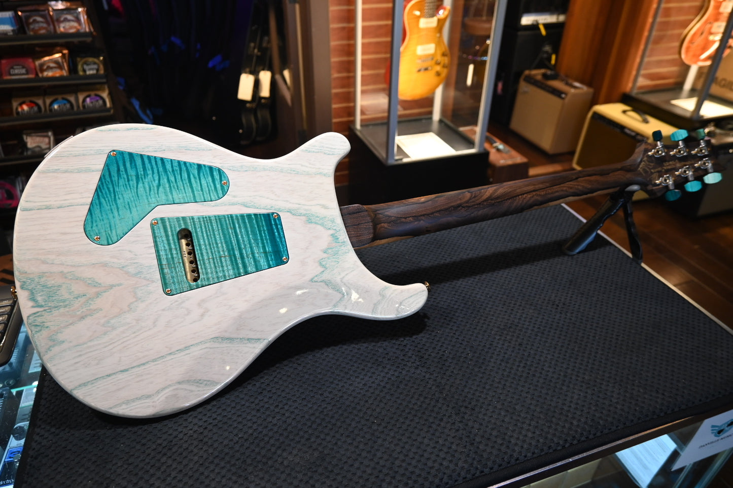 PRS Private Stock Custom 24 Koi Inlay - Bahamian Blue Glow Guitar #10498 - Danville Music