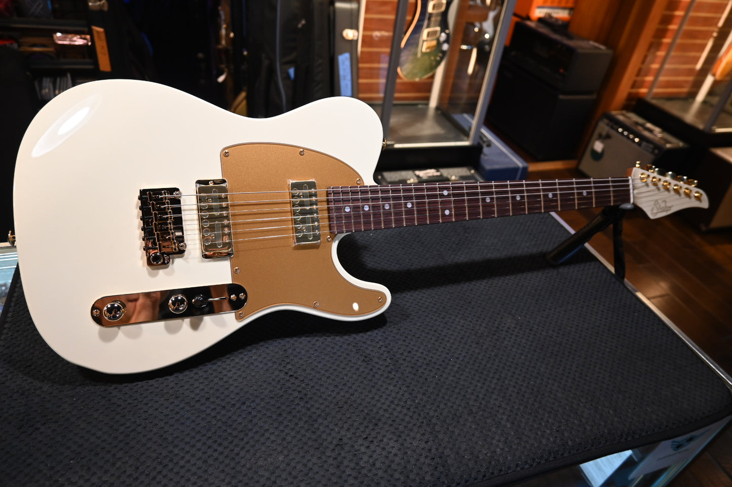 Suhr Mateus Asato Signature Series Classic T Lollar Gold Foils - MA White Guitar #4739 - Danville Music