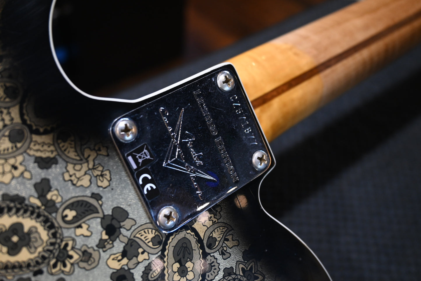 Fender Custom Shop LTD Dual P-90 Telecaster Relic 2023 - Aged Black Paisley Guitar #1877 - Danville Music