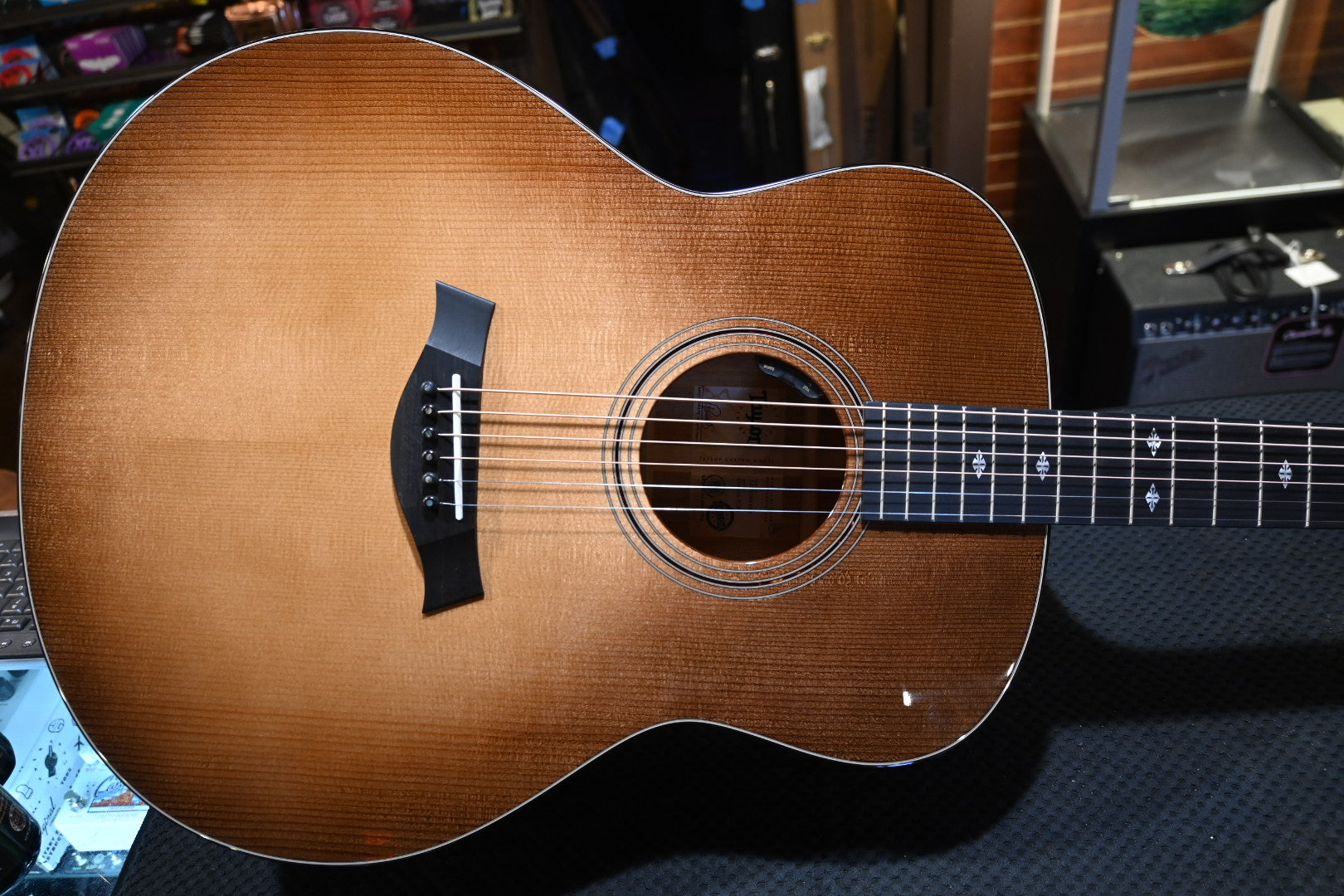 Taylor Custom 318e Wild Honey Burst Guitar 4105 | Danville Music