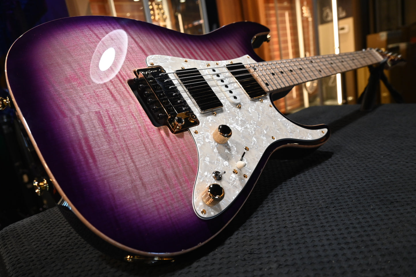 Tom Anderson Guardian Angel - Natural Pink to Purple Burst Guitar #624P