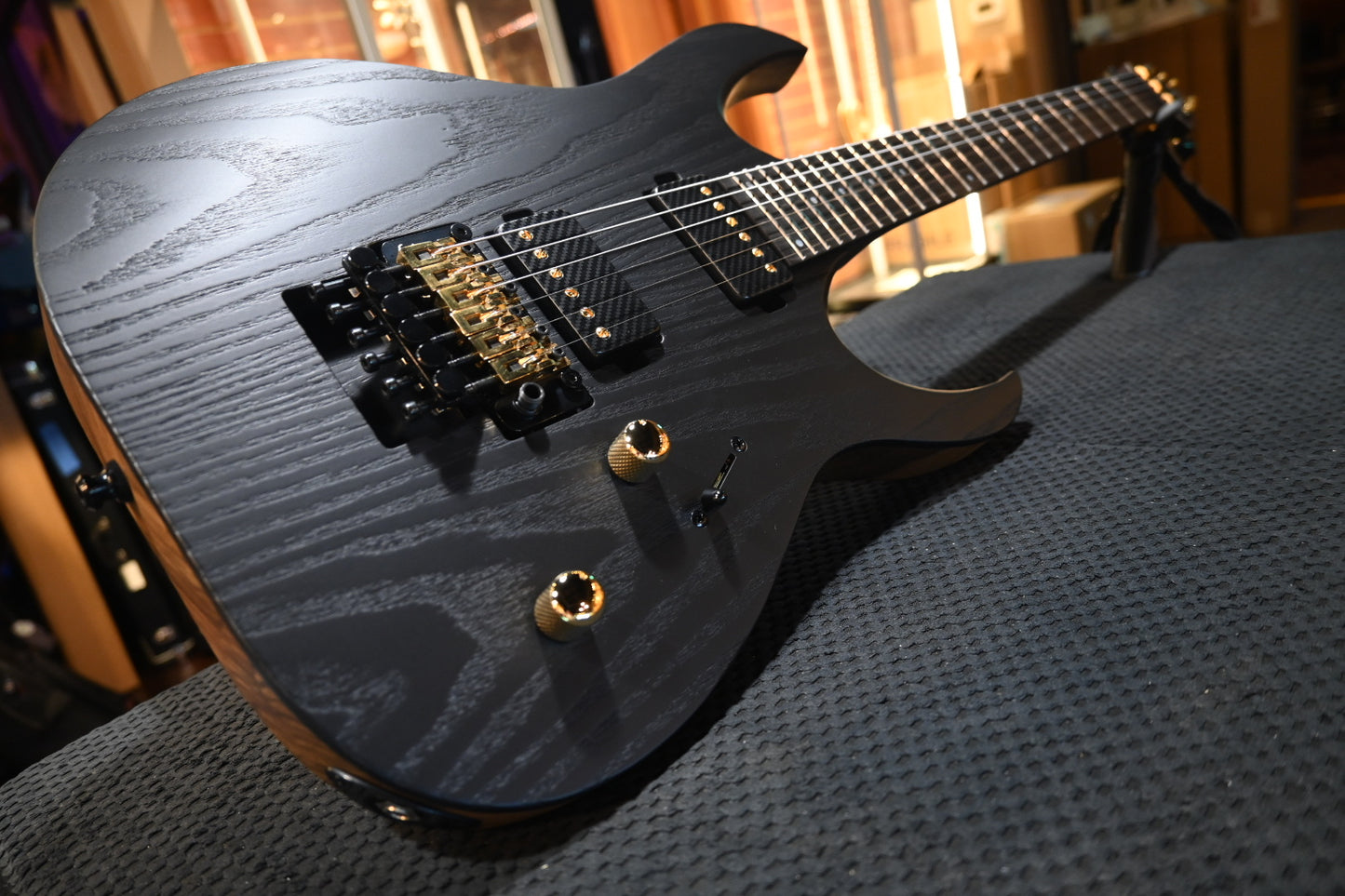 Mayones Duvell Elite Gothic PRO 6 - Monolith Black Matt Ash Guitar #4415 - Danville Music