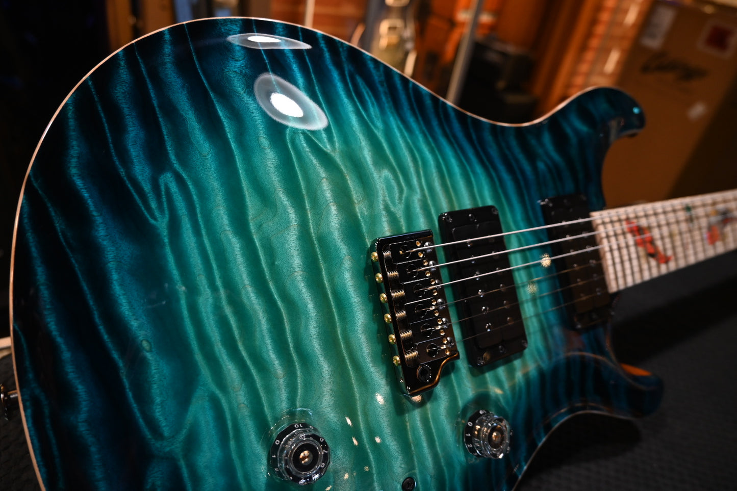 PRS Private Stock Custom 24 One-Piece Quilt Koi - Sub Zero Glow Guitar #11674