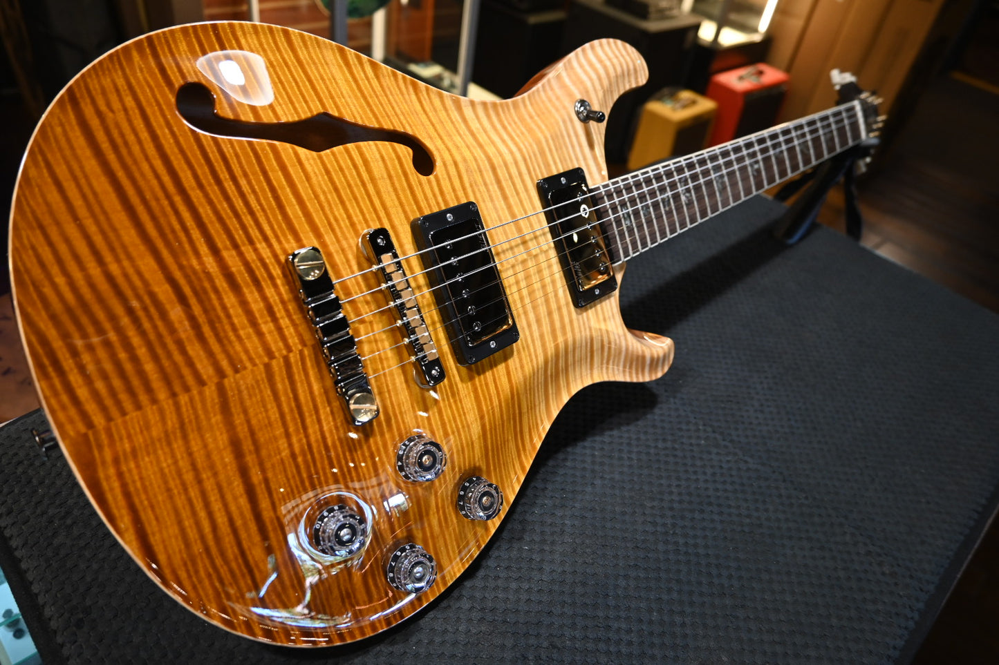 PRS Wood Library McCarty 594 Semi-Hollow Danville Music 35th Anniversary Artist Top Gold Storm Fade Guitar #2873