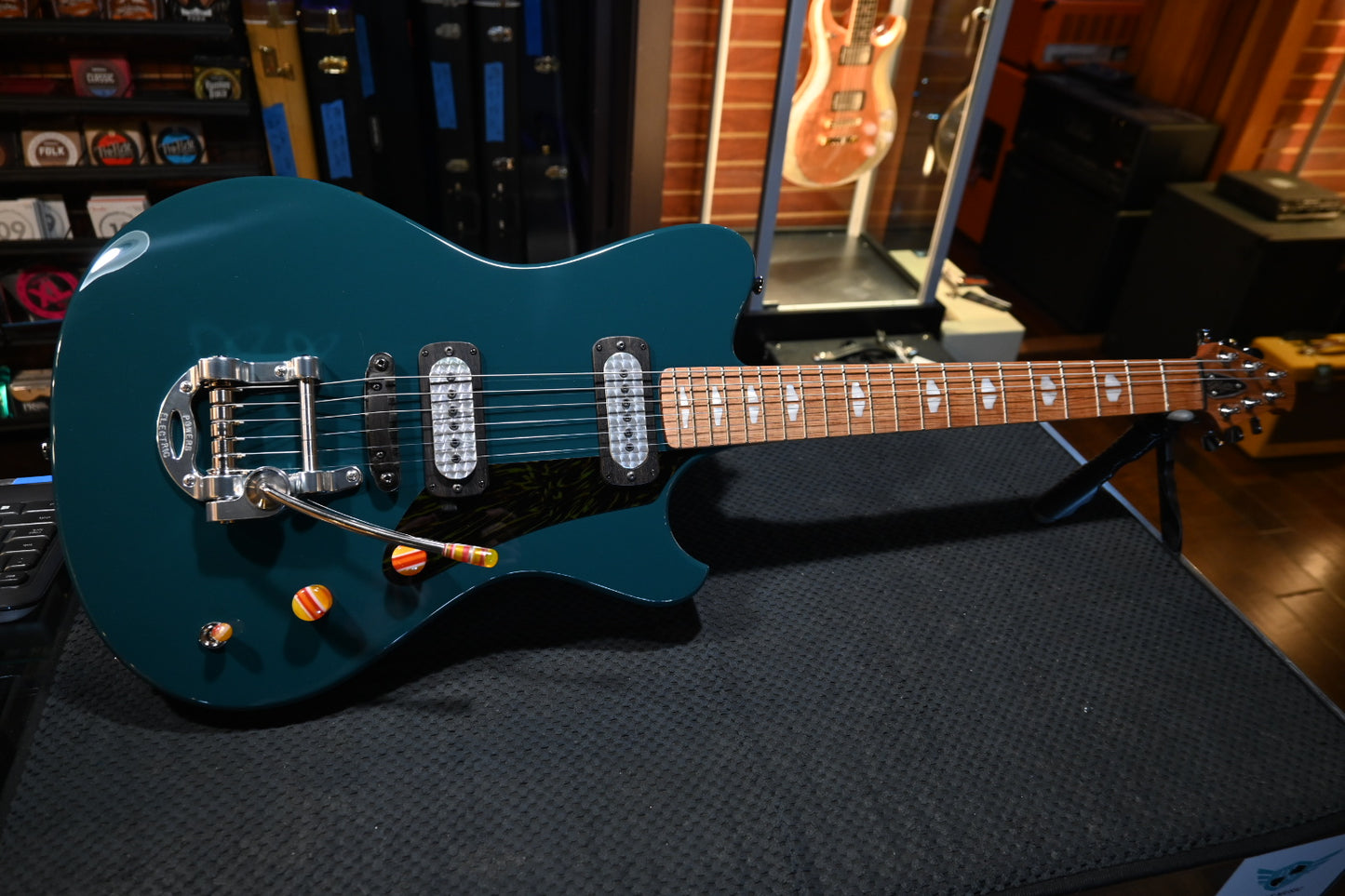 Powers Electric A-Type FF42 CamTail - Fjord Green Guitar #A785 - Danville Music