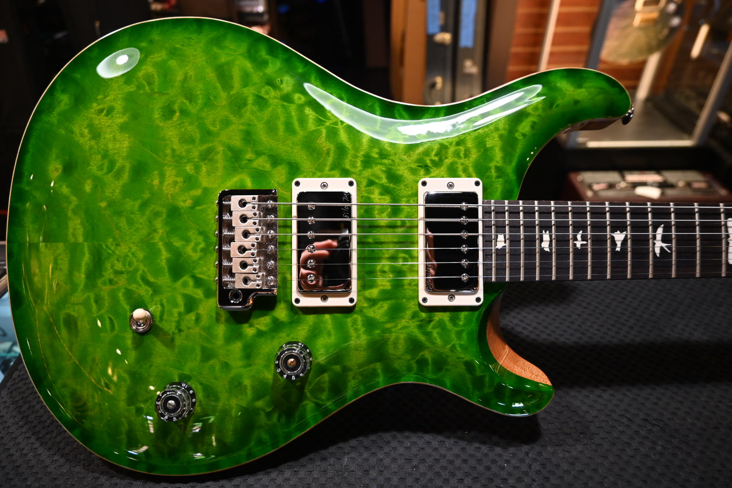 PRS Wood Library CE 24 Quilt - Eriza Verde Guitar #0182 - Danville Music