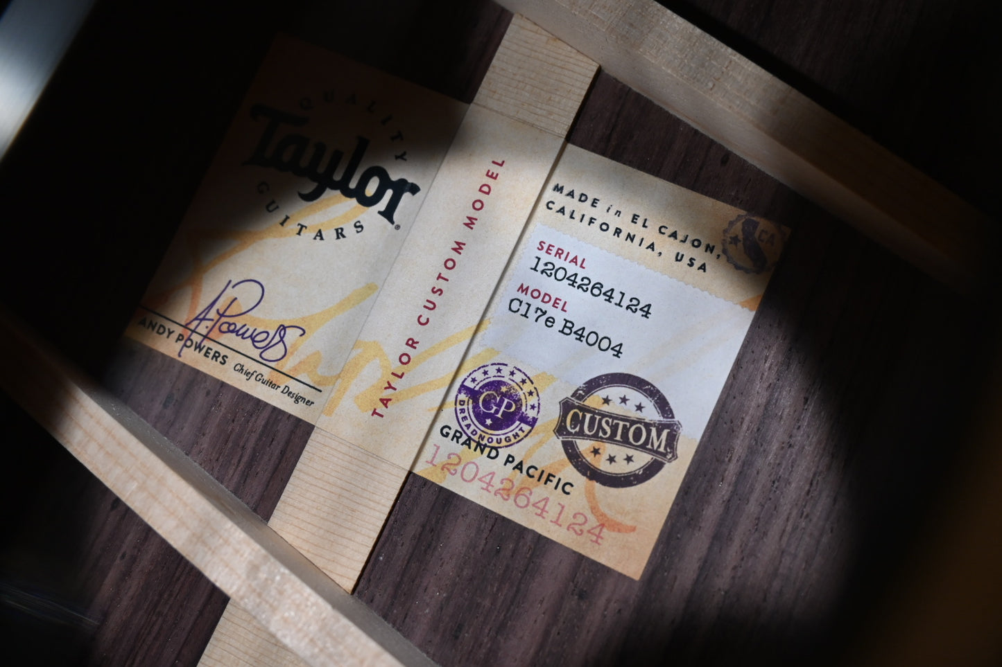 Taylor Custom GP Grand Pacific Catch #4 Lutz Spruce/Rosewood Catch #4124 - Danville Music