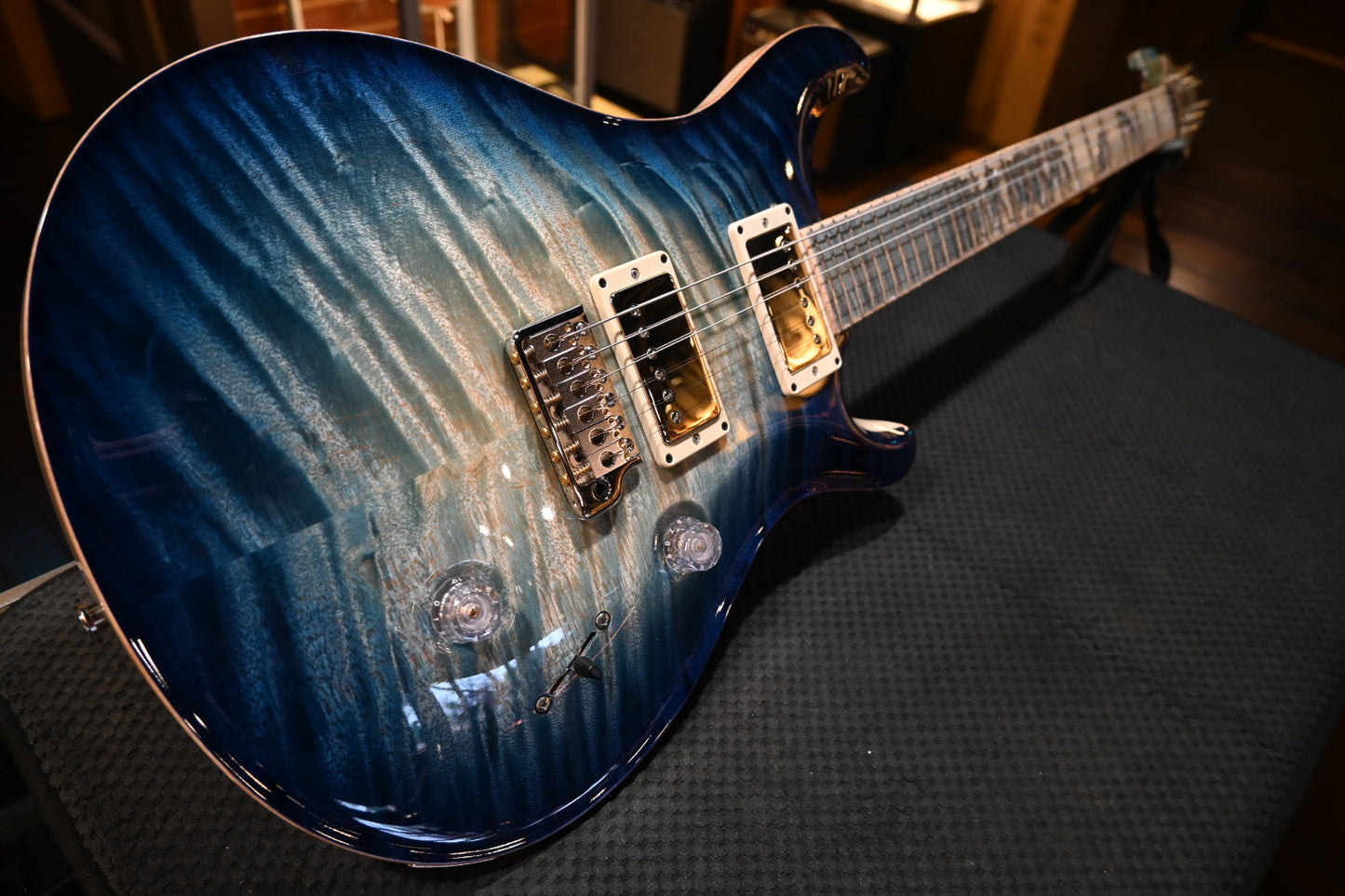 PRS Private Stock Custom 24 Walking Zombie 2022 - Ice Blue Glow Guitar #9011 PRE-OWNED - Danville Music