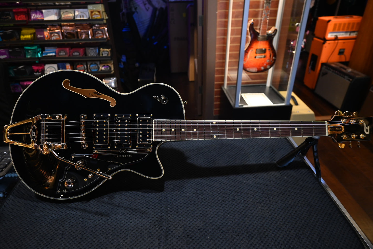 Duesenberg Starplayer TV Custom - Black Guitar #0018 - Danville Music