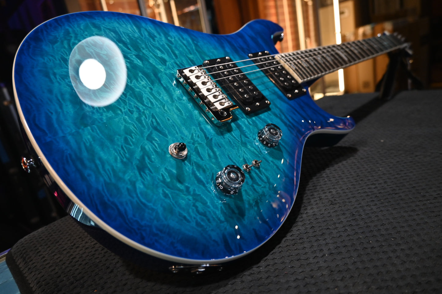 PRS SE Custom 24-08 Quilt - Lake Blue Guitar #0489 - Danville Music