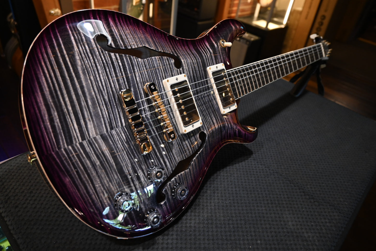 PRS Wood Library McCarty 594 Hollowbody II 10-Top - Charcoal Purple Burst Guitar #3511