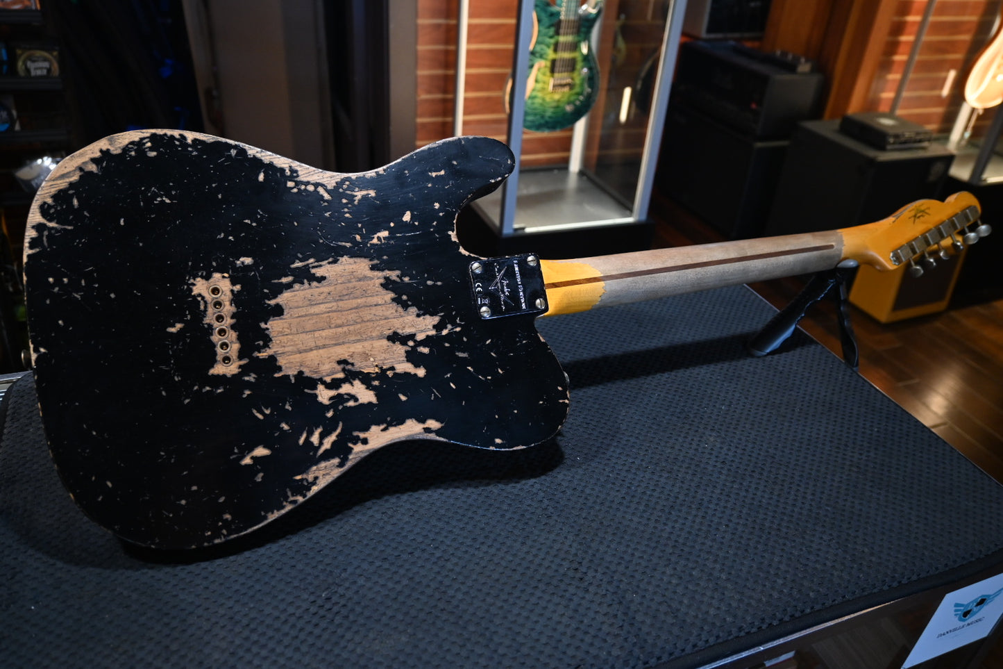 Fender Custom Shop LTD 1951 HS Telecaster Super Heavy Relic - Aged Black Guitar #8644 - Danville Music