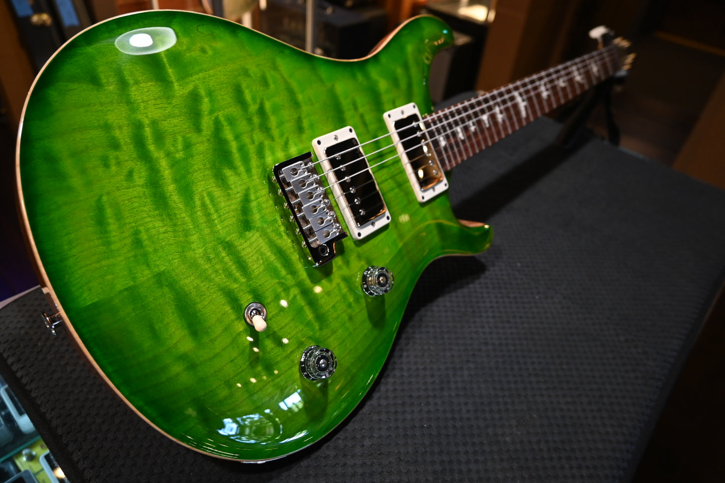 PRS Wood Library CE 24 Quilt - Eriza Verde Guitar #0690 - Danville Music