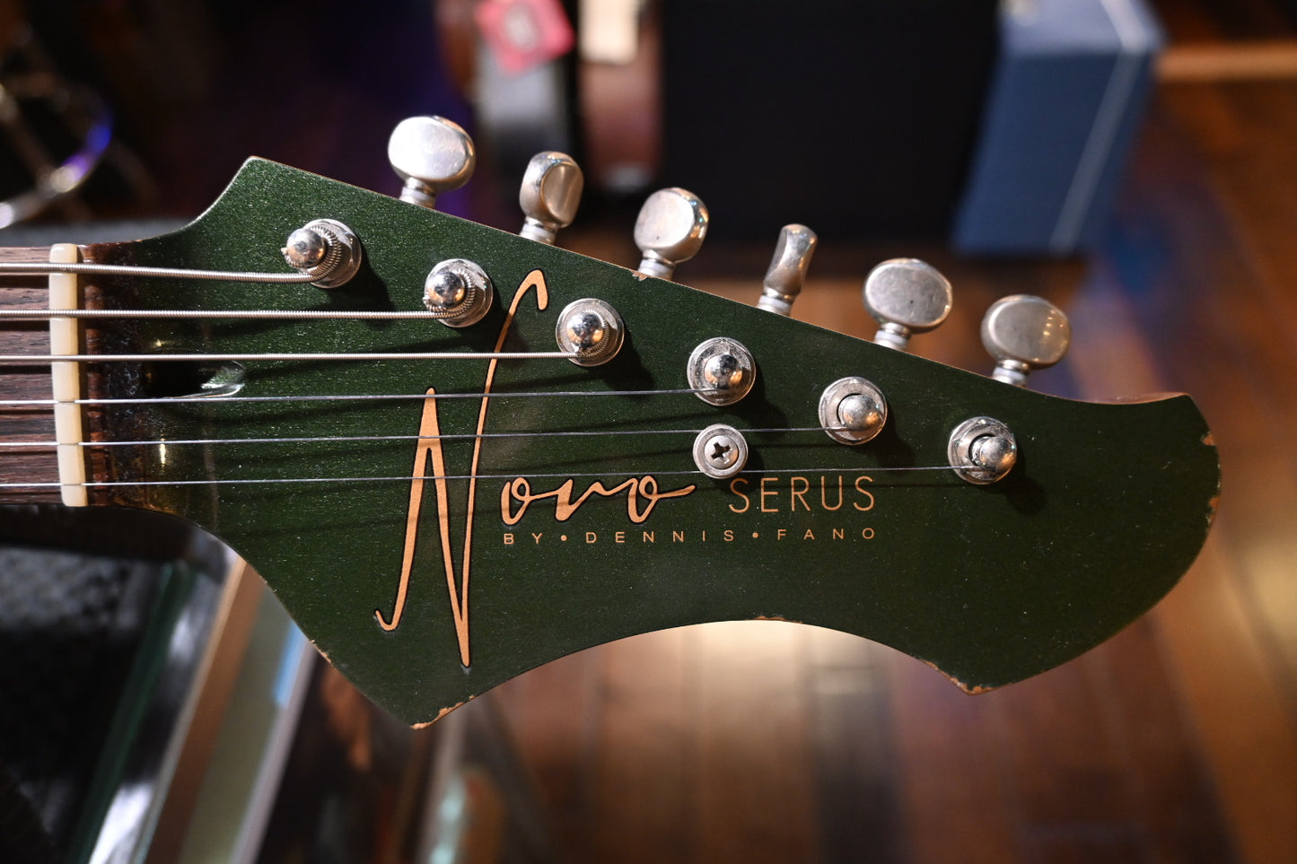 Novo Nucleus Serus J Baritone - Cadillac Green Guitar #5347