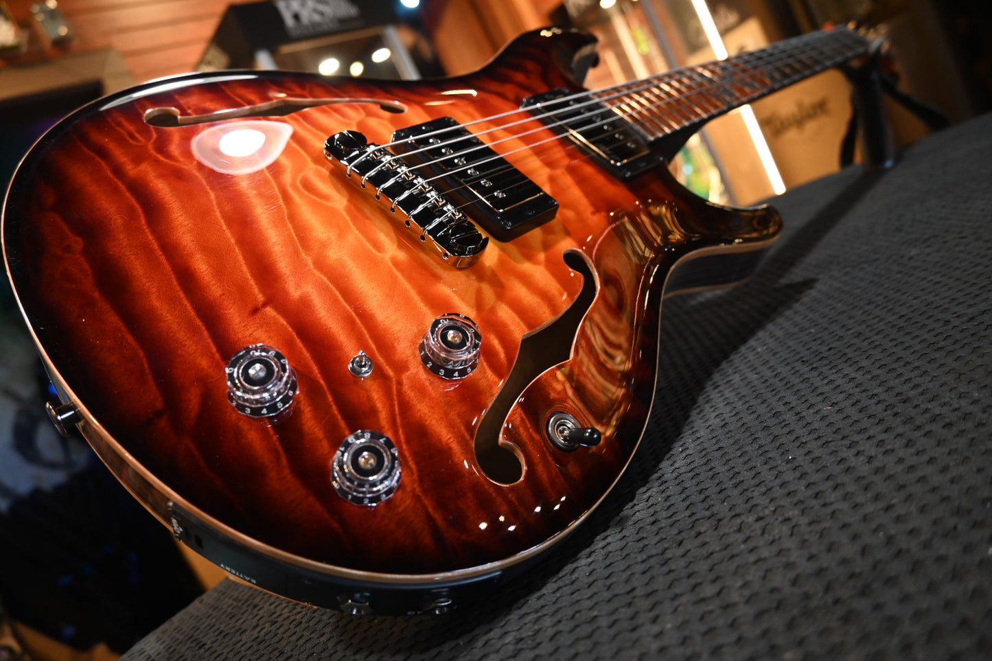 PRS Private Stock Hollowbody II Piezo Gothic - Electric Tiger Glow Guitar #10569 - Danville Music