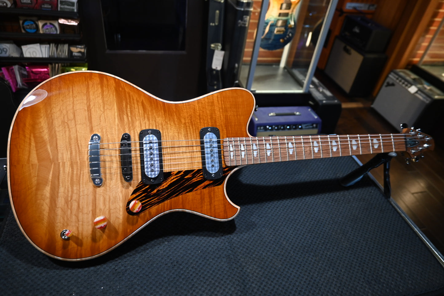 Powers Electric A-Type Select Maple FF42 Hard Tail - Wild Honey Burst Guitar #B243