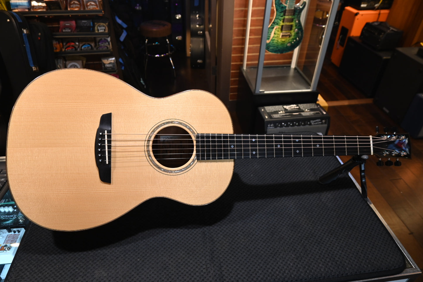 Goodall Parlor 14 Fret 2007 Master German Spruce/AAA Quilted Mahogany Guitar #5298