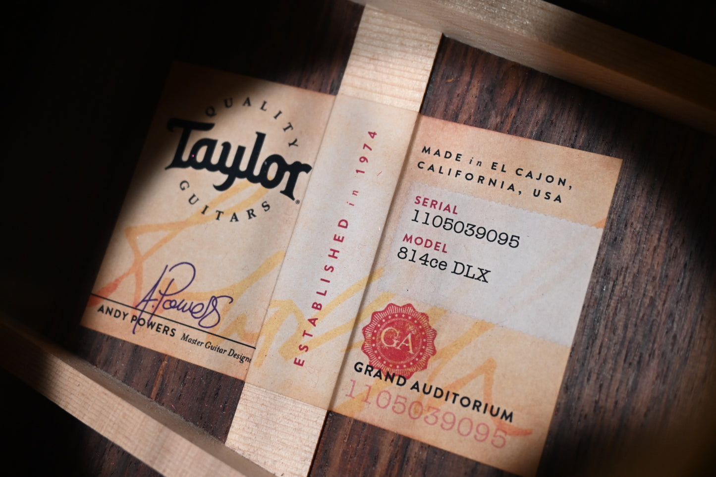 Taylor 814ce DLX 2019 Guitar #9095