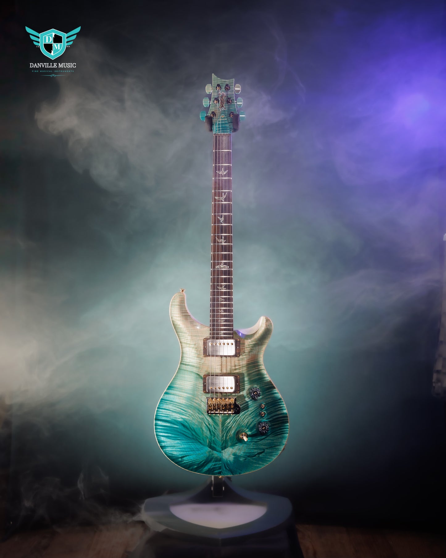 PRS Private Stock Custom 24-08 “The Vortex” - Bahamian Blue Reverse Dragon’s Breath Guitar #11681