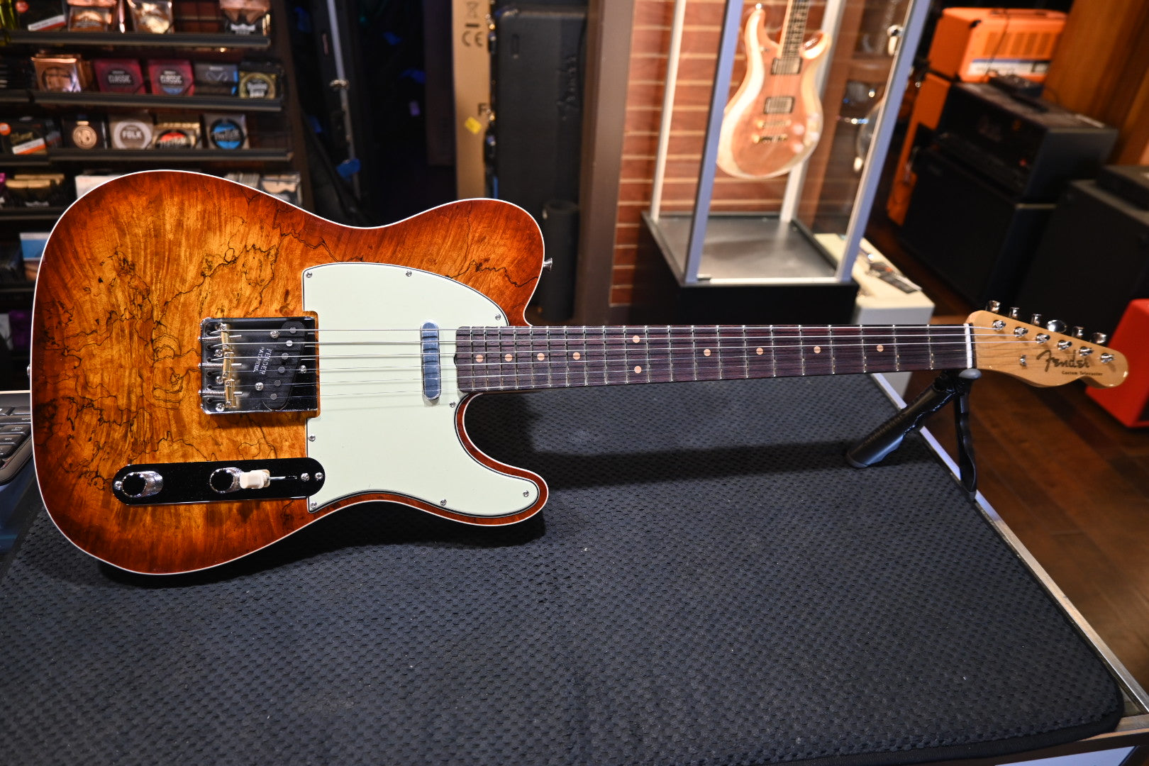 Fender Custom Shop 1960 Telecaster Custom RW NOS Spalted Maple - Tobacco Sunburst  Guitar #2110 - Danville Music