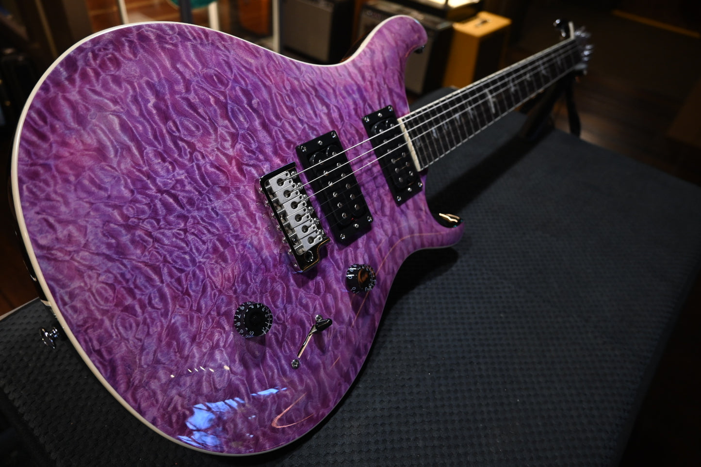 PRS SE Custom 24 Quilt - Violet Guitar #5376 - Danville Music
