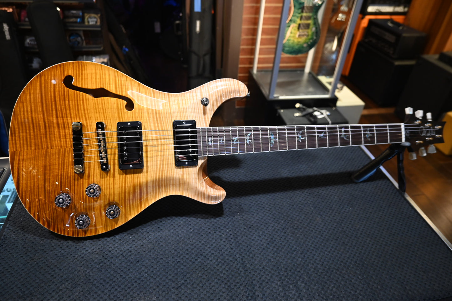 PRS Wood Library McCarty 594 Semi-Hollow Danville Music 35th Anniversary Artist Top Gold Storm Fade Guitar #2873