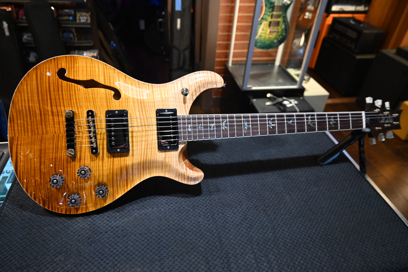 PRS Wood Library McCarty 594 Semi-Hollow Danville Music 35th Anniversary Artist Top Gold Storm Fade Guitar #2873 - Danville Music