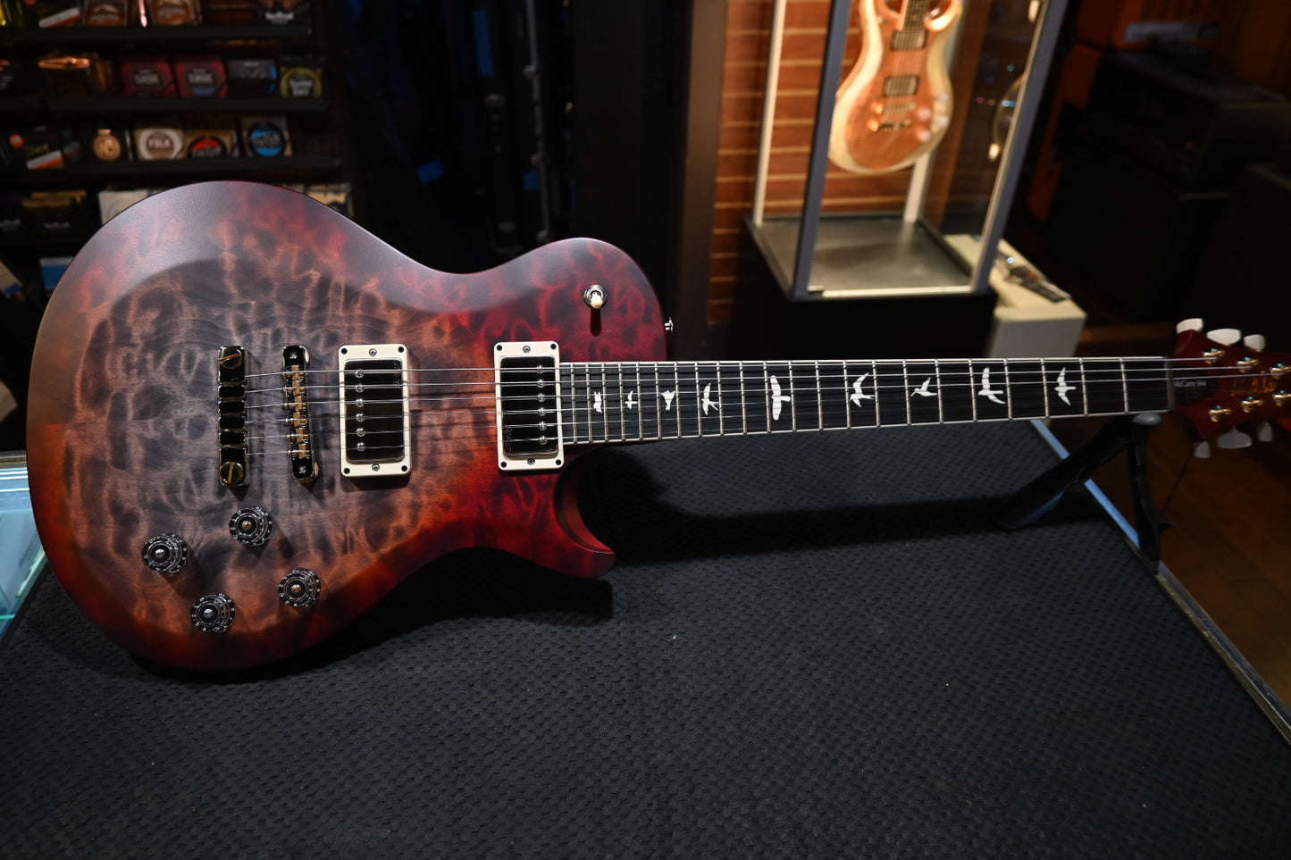 PRS Wood Library S2 McCarty SC 594 Single-Cut Quilt - Faded Gray Black Cherry Burst Guitar #8901
