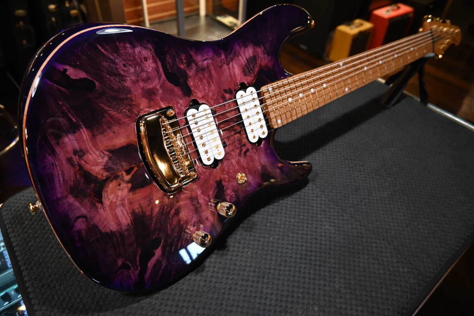 Music Man Jason Richardson 7-String Cutlass - Majora Purple Guitar #1268 - Danville Music
