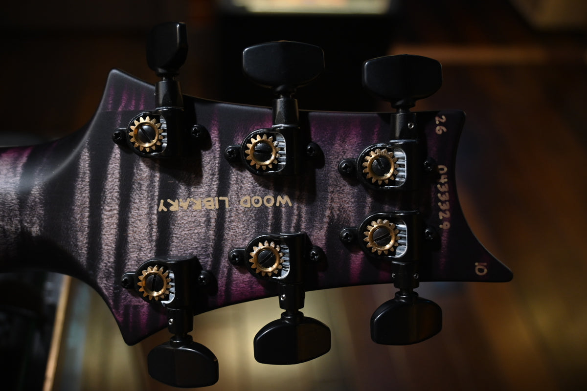 PRS Wood Library Holcomb 10-Top - Charcoal Purple Burst Satin Guitar #3329