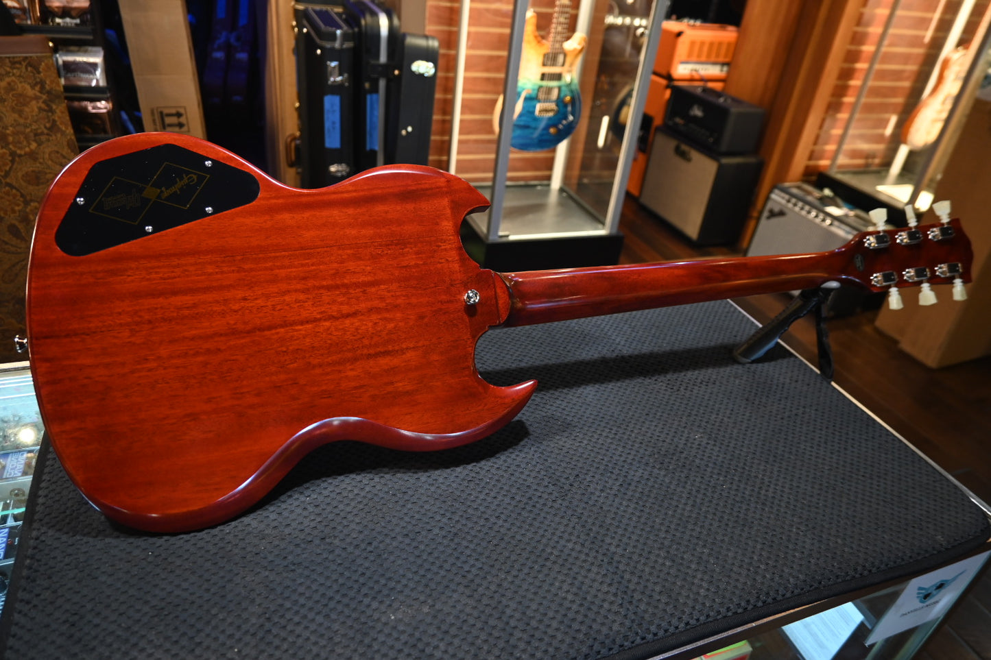 Epiphone Inspired by Gibson Custom 1964 SG Standard with Maestro Vibrola Reissue - Cherry Red Guitar #8734 - Danville Music