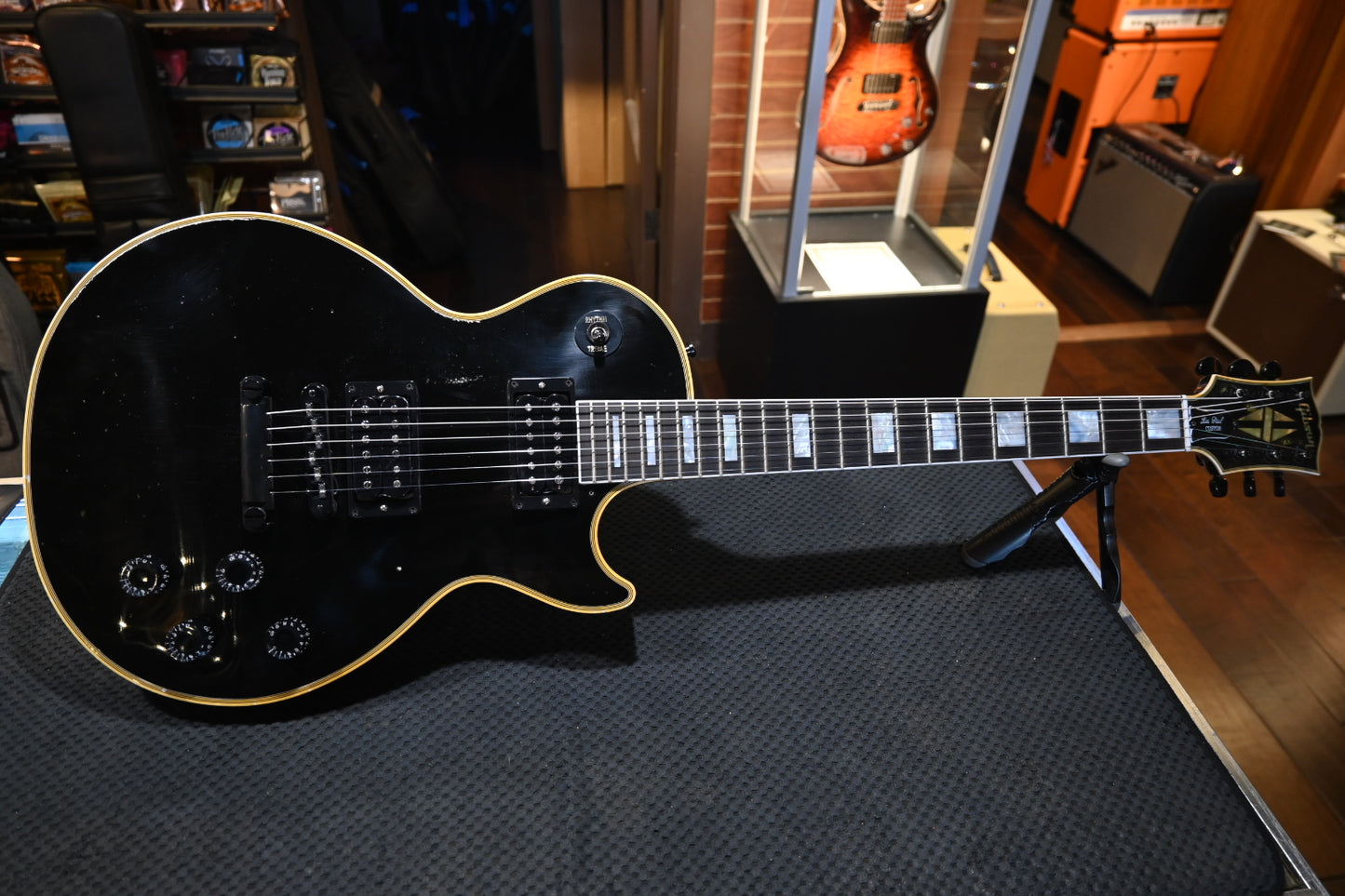 Gibson Custom Shop Kirk Hammett 1989 Les Paul Custom Murphy Lab Aged Nitro - Ebony Guitar #KH114 - Danville Music