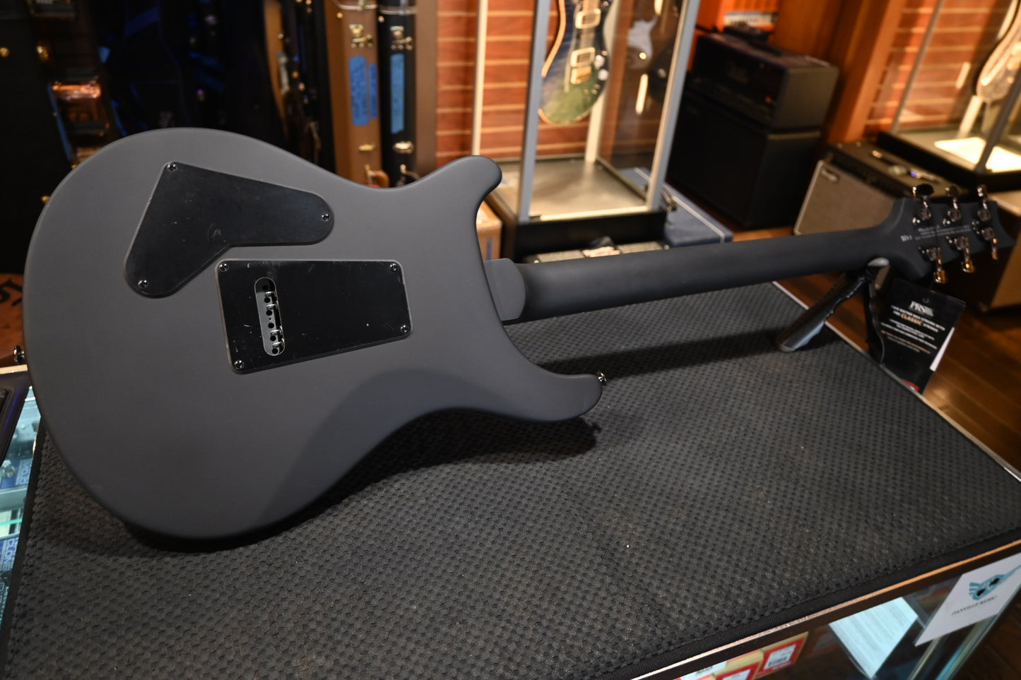 PRS SE “Exotic” Custom 24-08 Poplar Burl Limited Edition - Charcoal Cherry Midnight Burst Guitar #7724 - Danville Music