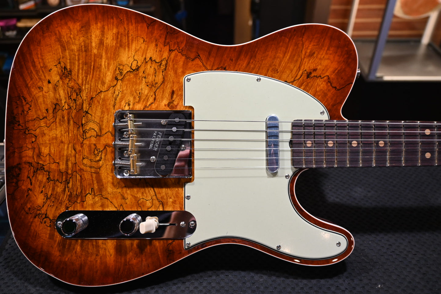 Fender Custom Shop 1960 Telecaster Custom RW NOS Spalted Maple - Tobacco Sunburst  Guitar #2110 - Danville Music