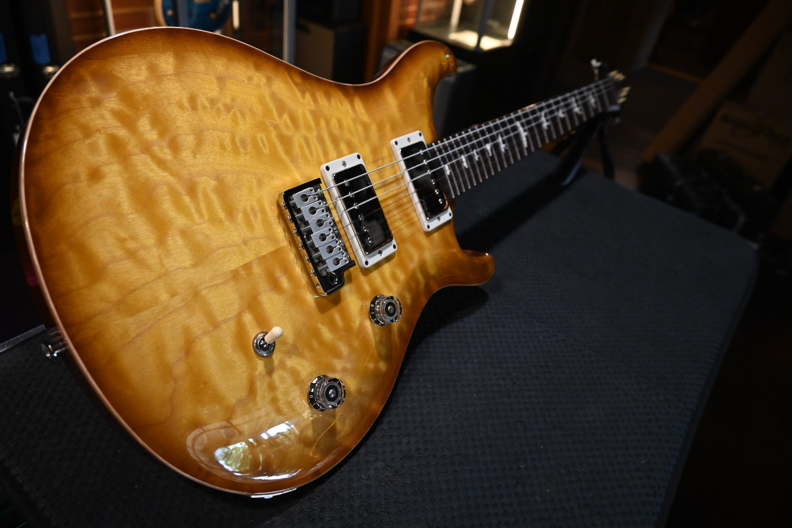 PRS Wood Library CE 24 Quilt - Livingston Lemondrop Guitar #0753 - Danville Music