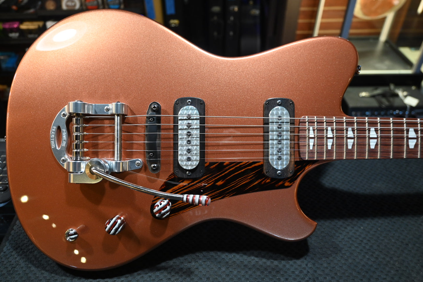 Powers Electric A-Type FF42 CamTail - Byzantine Gold Guitar #A774 - Danville Music