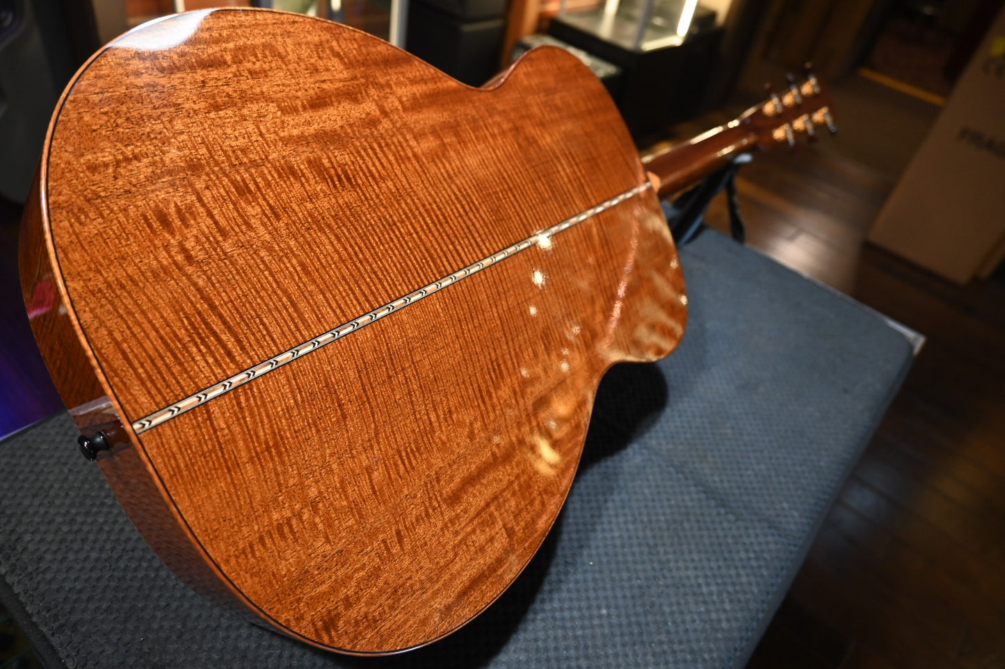 Bourgeois Custom OO DB Signature 2016 Adirondack/Figured Mahogany Guitar #7533 - Danville Music