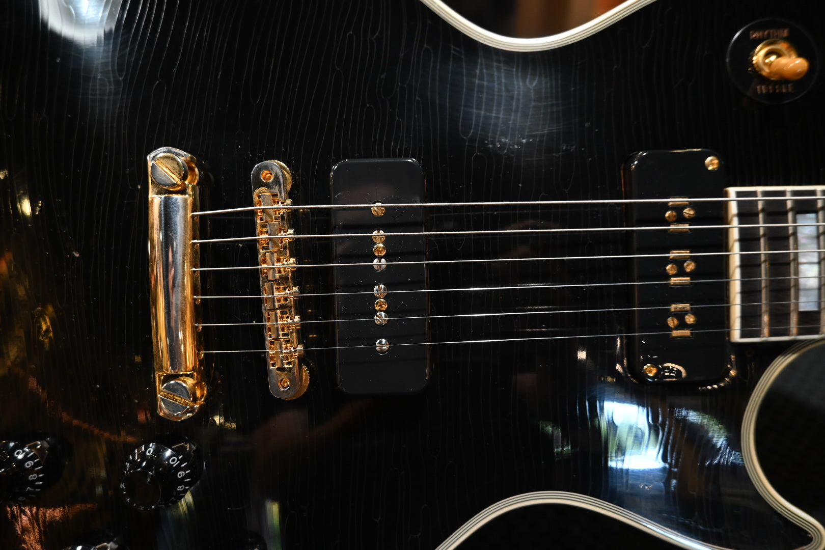 Gibson Custom Shop 1954 Les Paul Custom 2020 Relic - Ebony Guitar #0045 - Danville Music