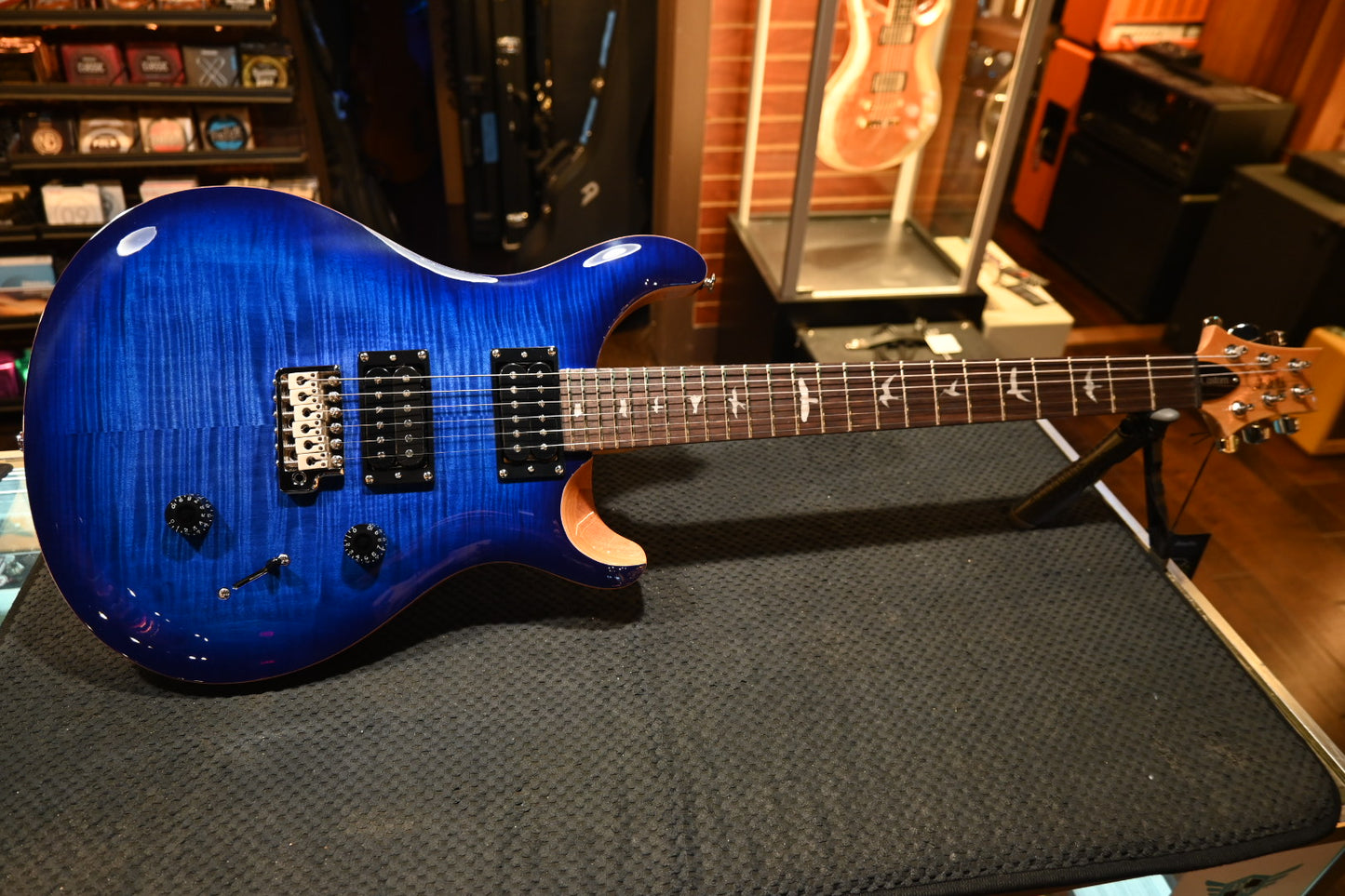 PRS SE Custom 24 - Faded Blue Burst Guitar #3425 - Danville Music