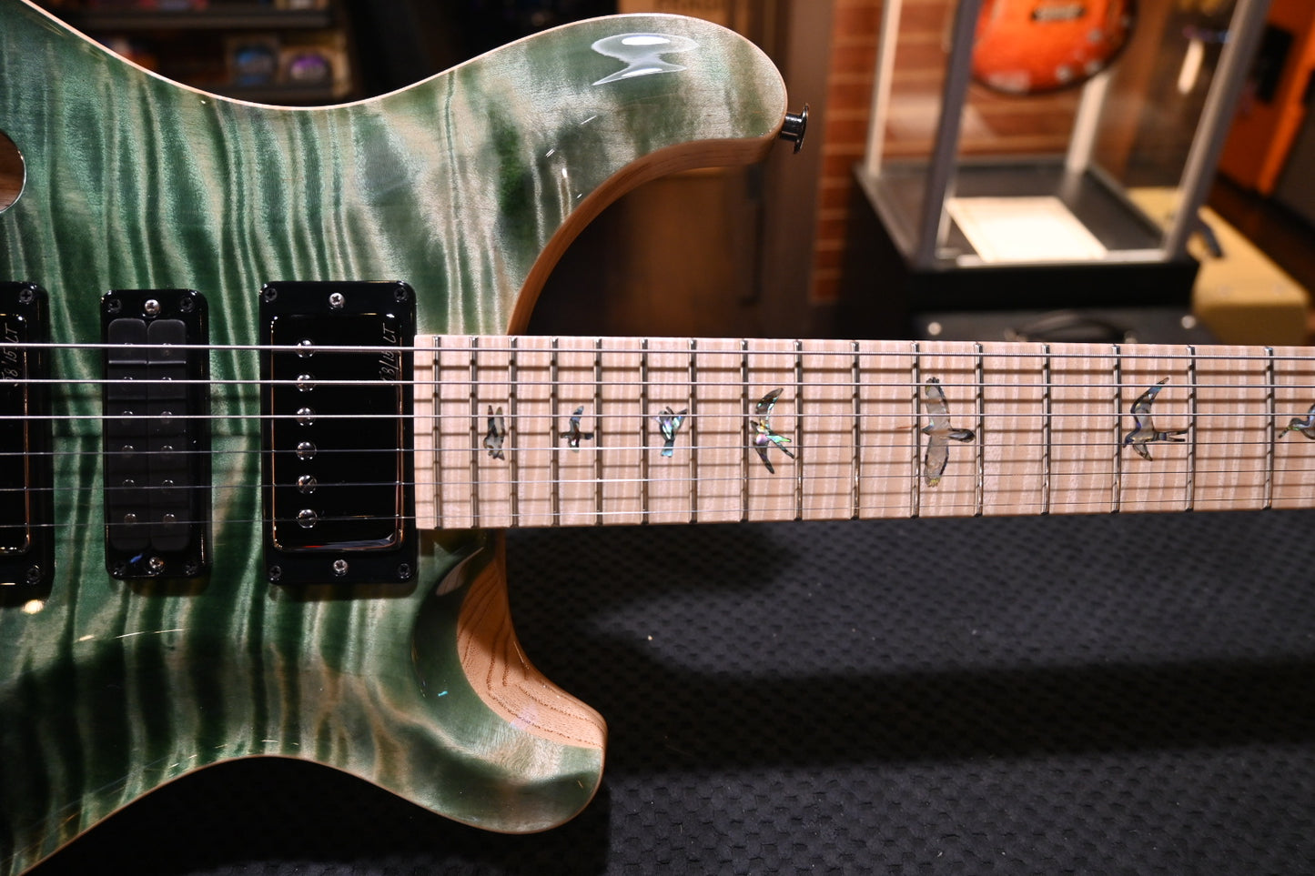 PRS Wood Library Special Semi-Hollow 10-Top - Trampas Green Fade Guitar #3316 - Danville Music