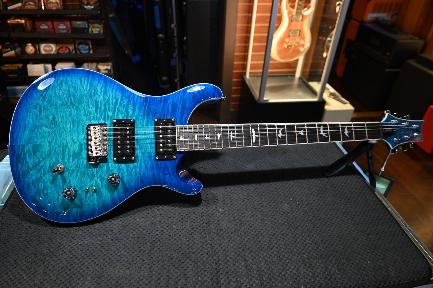 PRS SE Custom 24-08 Quilt - Lake Blue Guitar #0489 - Danville Music