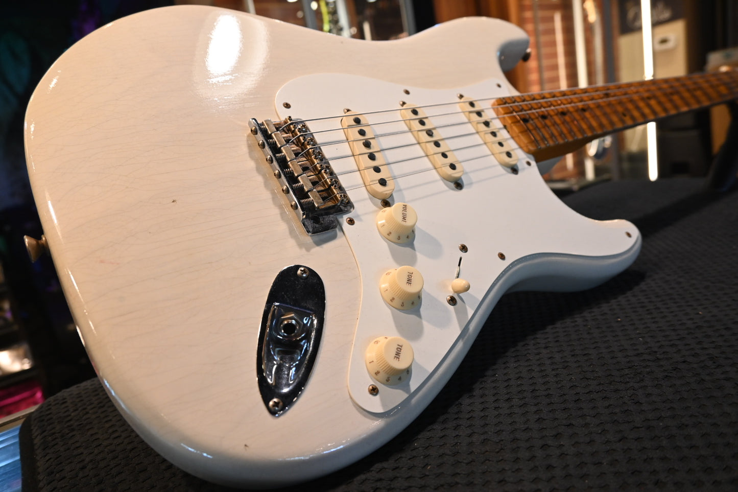 Fender Custom Shop 1956 Stratocaster Journeyman - Aged White Blonde Guitar #4817 - Danville Music