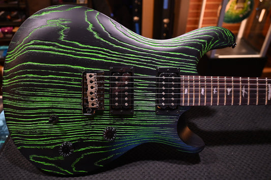 PRS SE Sandblasted CE 24 LTD - Sandblasted Green Guitar #9605 - Danville Music