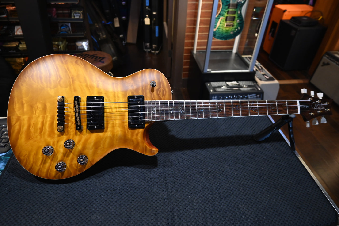 PRS McCarty SC 594 Single-Cut 10-Top Quilt Rosewood Neck - Faded McCarty Sunburst Guitar #8435 - Danville Music